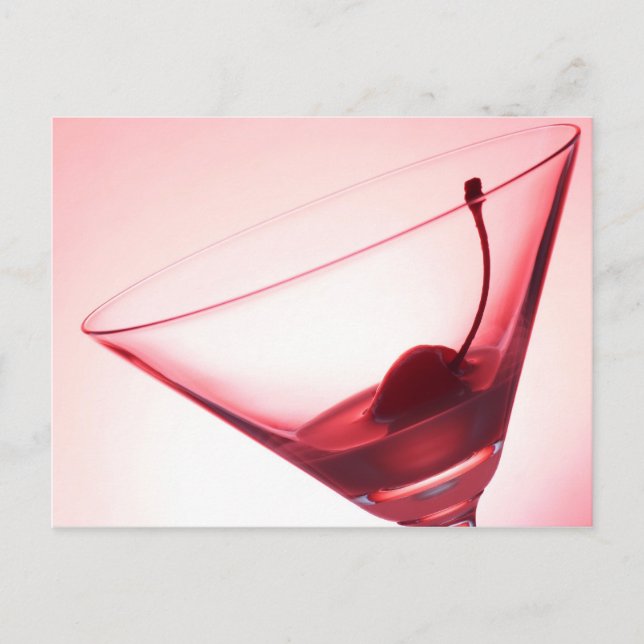 Cherry and glass postcard (Front)