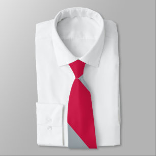 Cherry and Grey University Stripe Tie