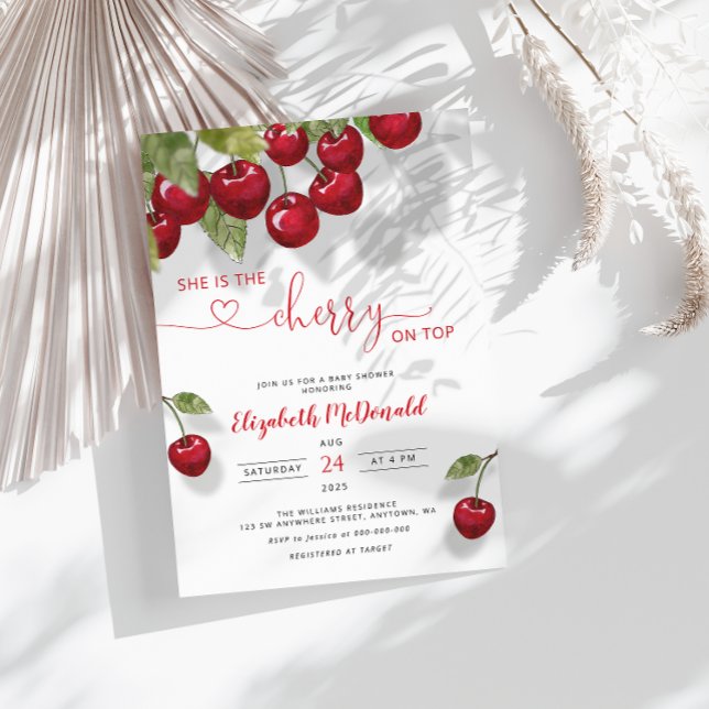 Cherry Baby Shower | Berry Sweet Baby Invitation (Creator Uploaded)