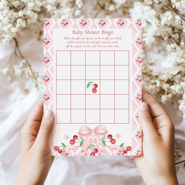 Cherry Baby Shower Bingo Game Card (Creator Uploaded)