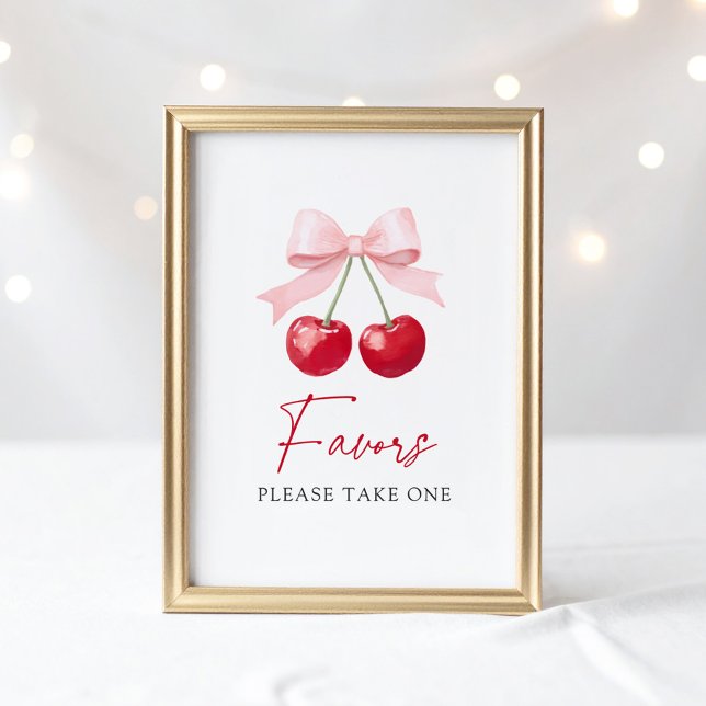 Cherry Baby Shower Favours Sign (Creator Uploaded)