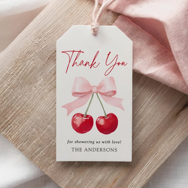 Cherry Baby Shower Gift Tags (Creator Uploaded)