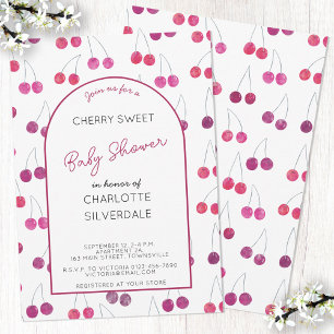 Cherry Baby Shower Invitation