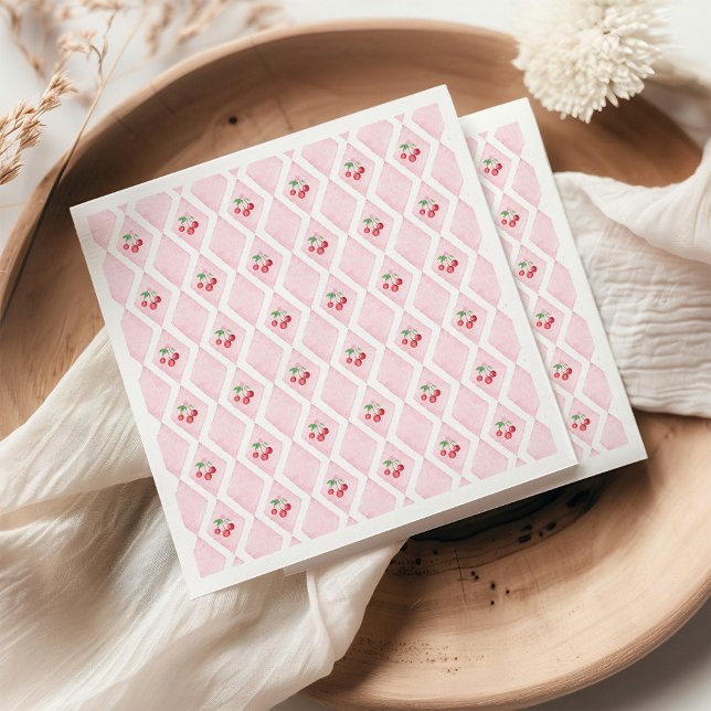 Cherry Baby Shower Napkin (Creator Uploaded)