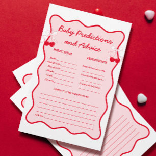 Cherry Baby Shower Predictions Game