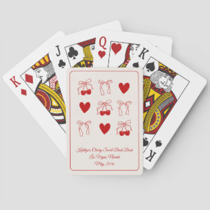 Cherry Bachelorette Party Game Playing Card Favour