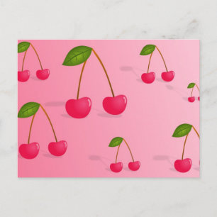Cherry Background Postcard
