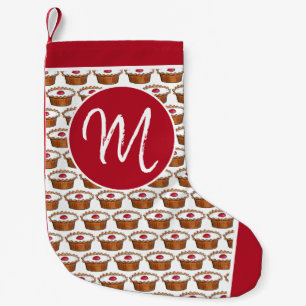 Cherry Bakewell Tart England British Food Sweet Small Christmas Stocking