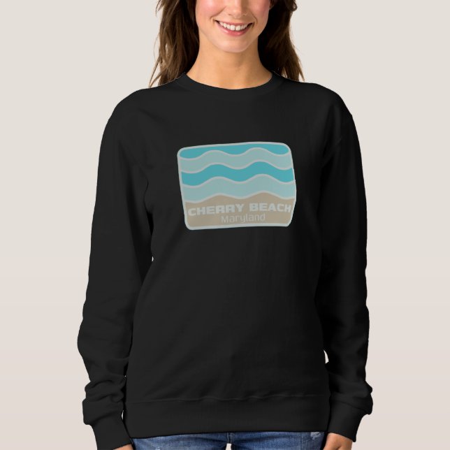 Cherry Beach Maryland Beach Vacation Souvenir Sweatshirt (Front)