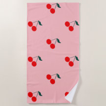 Cherry beach towel