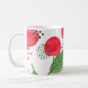 Cherry Berries Vintage, Watercolor Seamless. Coffee Mug