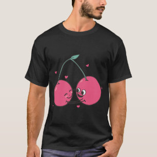 Cherry Best Friend Girl Girlfriend Smile Twin Berr T-Shirt