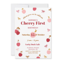 Cherry Birthday Invitation