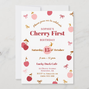 Cherry Birthday Invitation