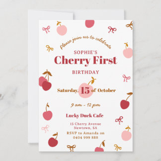 Cherry Birthday Invitation