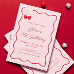 Cherry Birthday Party theme Adult Invitation<br><div class="desc">Celebrate in style with this personalised cherry birthday party theme adult invitation. Perfect for a cherry birthday party theme 21 or cherry theme birthday party adult, this chic design sets the tone for a fun-filled cherry theme birthday party 21. Ideal for a cherry theme birthday party 23, this invitation will...</div>