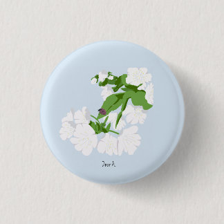 Cherry bkossom 3 cm round badge