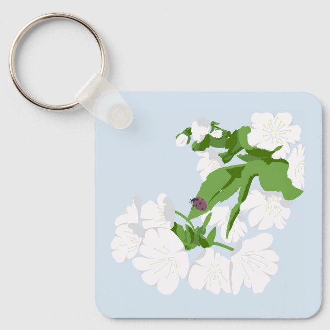 Cherry bkossom  key ring (Front)