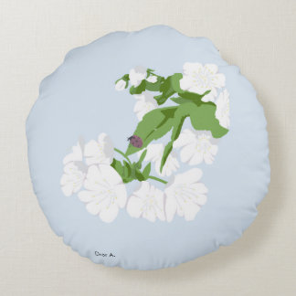 Cherry bkossom round cushion