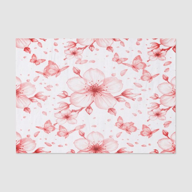 Cherry Bloom Elegance Tissue Paper (Front)