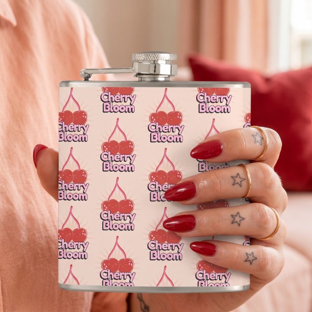 Cherry Bloom Hip Flask (Creator Uploaded)
