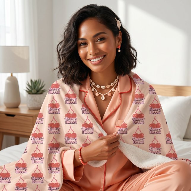 Cherry Bloom Sherpa Blanket (Creator Uploaded)
