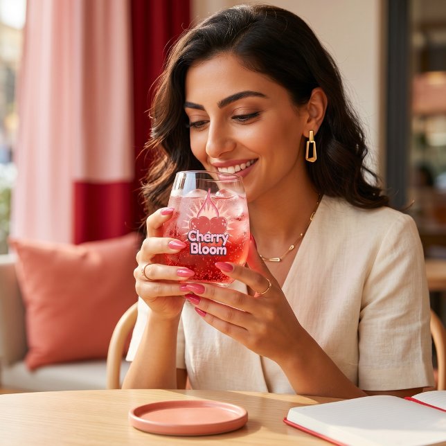 Cherry Bloom Stemless Wine Glass (Creator Uploaded)