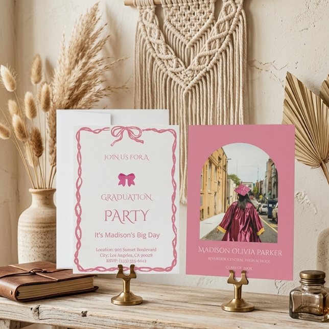 Cherry Bloom: Viral Aesthetic Graduation Invitation (Creator Uploaded)