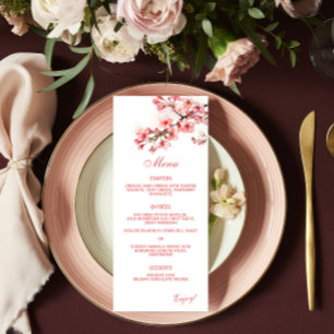 Cherry Blooms Spring Wedding Menu