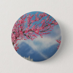 Cherry Blossom 6 Cm Round Badge