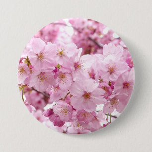 Cherry blossom 7.5 cm round badge