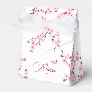 Cherry Blossom Add Name Birthday  Favour Box