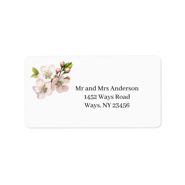 Cherry Blossom Address Label (Front)