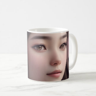 Cherry Blossom Adorned Girl Coffee Mug