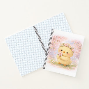 Cherry Blossom Alma Notebook   Cute Spring Chick
