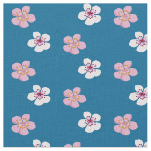Cherry blossom and plum blossom fabric
