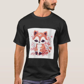 Cherry Blossom And Red Panda Print Home Decor T-Shirt