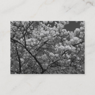 Cherry Blossom B&W Business Card