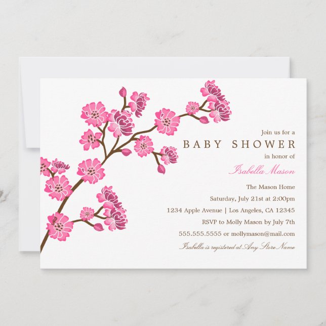 Cherry Blossom | Baby Shower Invitation (Front)