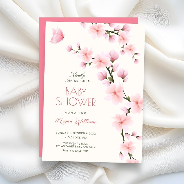 Cherry blossom baby shower invitation (Creator Uploaded)