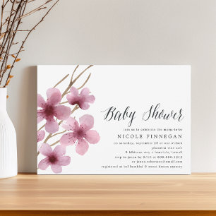 Cherry Blossom Baby Shower Invitation
