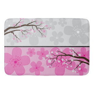 Cherry Blossom Banners Bath Mat