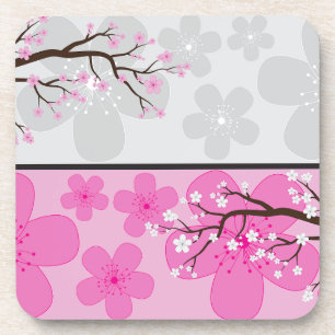 Cherry Blossom Banners Coaster