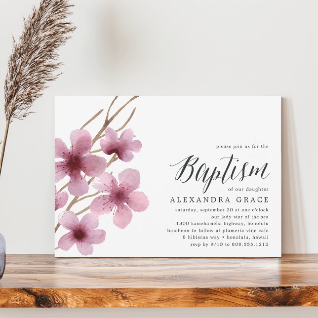 Cherry Blossom | Baptism Invitation (Creator Uploaded)