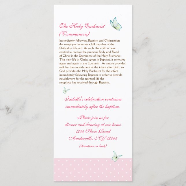 Cherry Blossom Baptism Program 5/5 (Front)