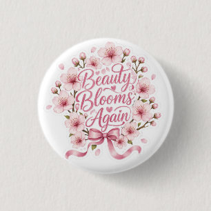 Cherry Blossom : Beauty Blooms Again 3 Cm Round Badge