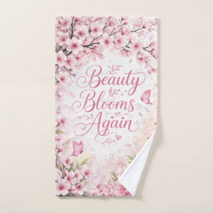 Cherry Blossom : Beauty Blooms Again Hand Towel