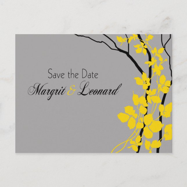 Cherry Blossom Bella Save the Date Announcement Postcard (Front)