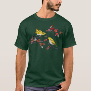 Cherry Blossom Birdwatching Sakura Bird Vintage An T-Shirt