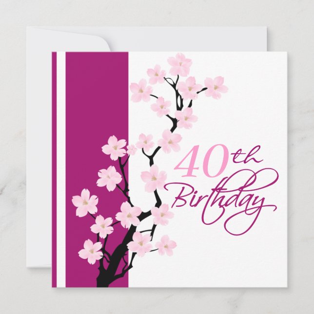 Cherry Blossom | Birthday Party Invitation (Front)